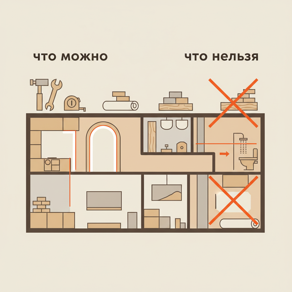 Перепланировка квартиры: что можно, а что нельзя